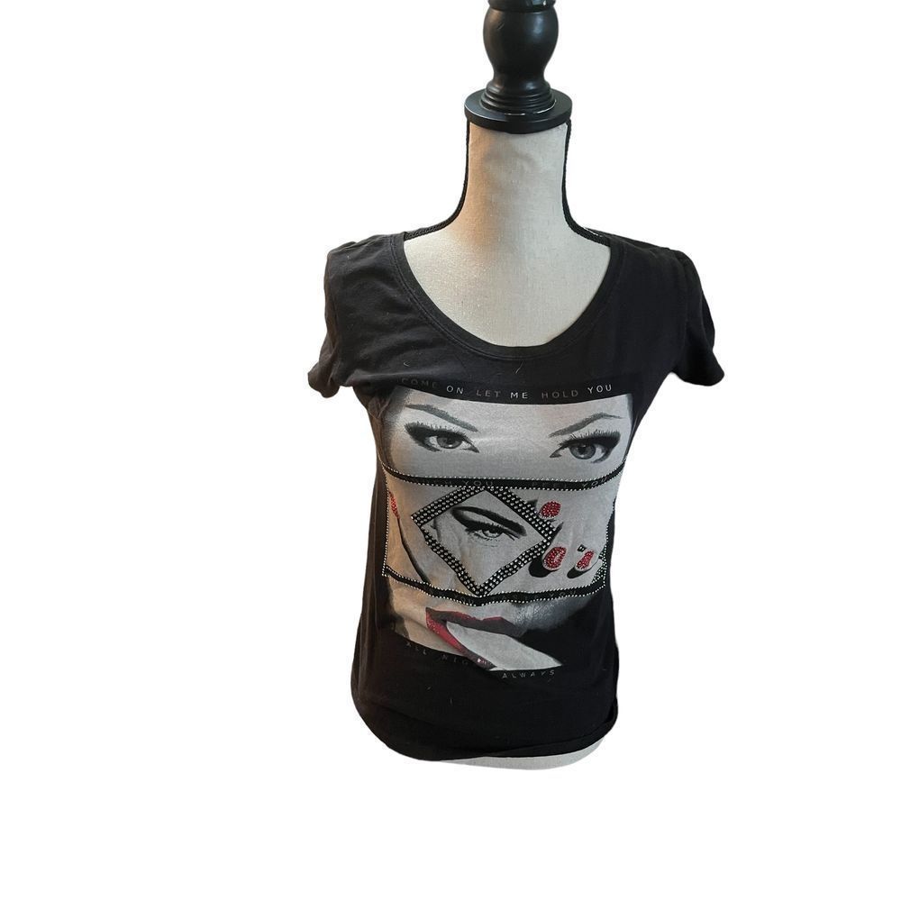 Bling Bling T Shirt size Large for a rocker look, good condition, some wear